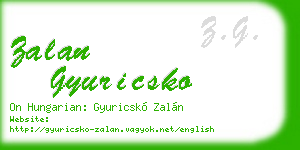 zalan gyuricsko business card